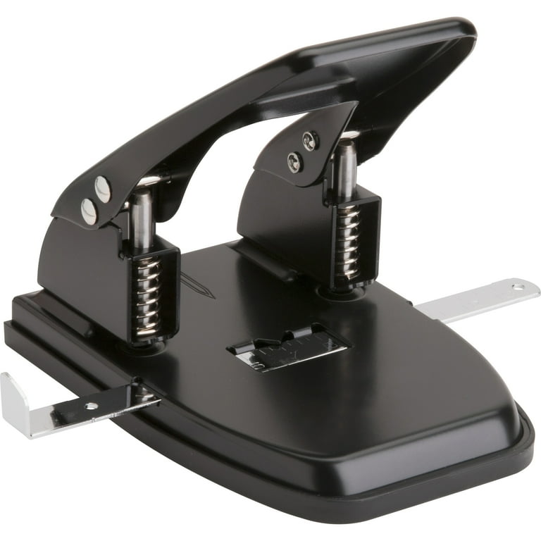 Business Source, BSN65626, Heavy-Duty 2-Hole Punch, 1 Each, Black