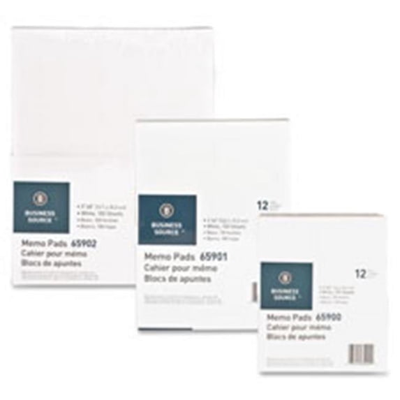 Business Source BSN65901CT Plain Memo Pads- 144 Per Carton