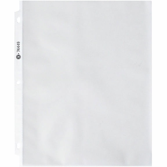Business Source, BSN74449, Nonglare Top-loading Sheet Protectors, 100 / Box, Clear