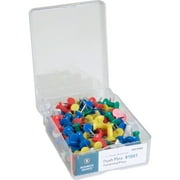 Business Source, BSN81001, 1/2" Head Push Pins, 100 / Box, Assorted