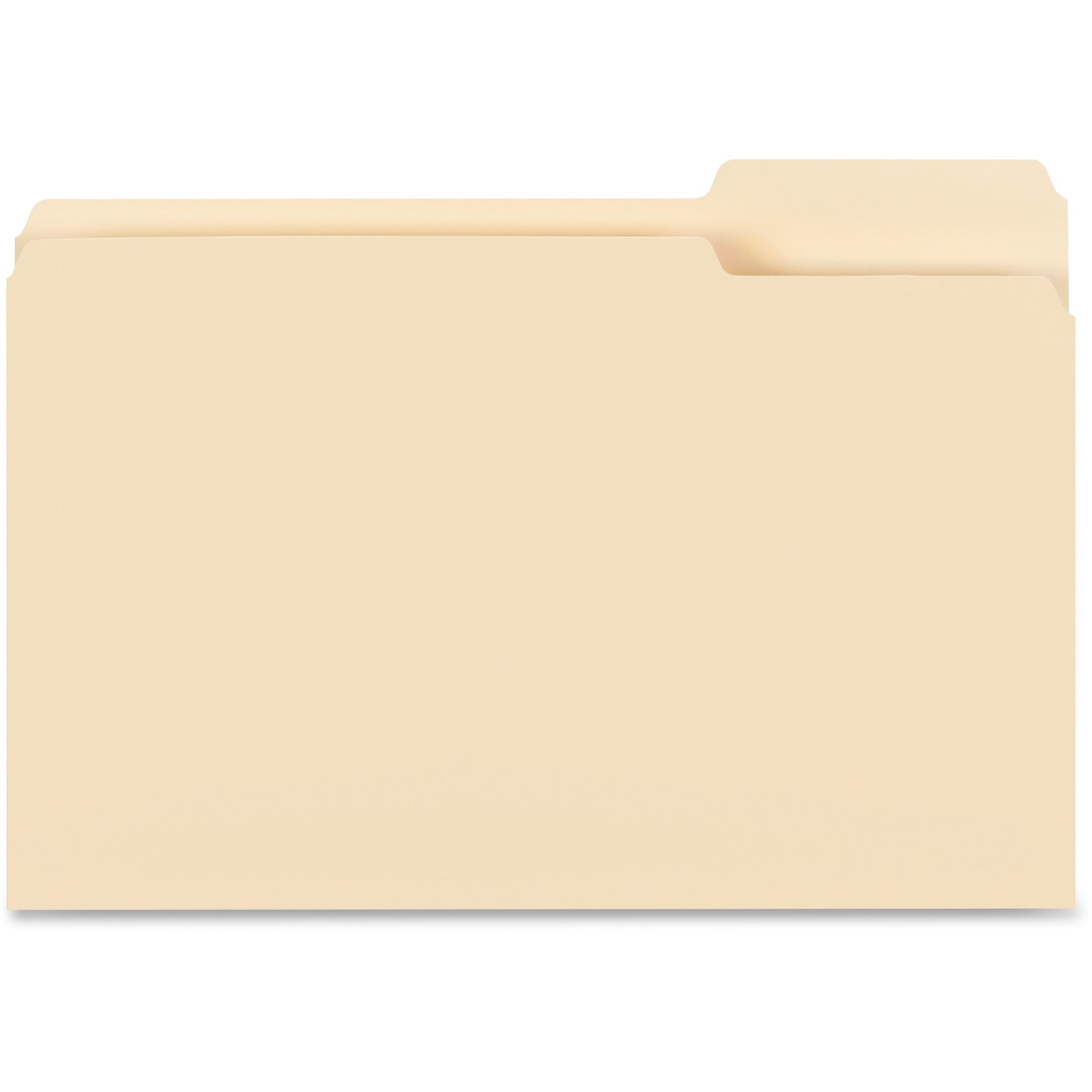 Business Source, BSN99723, 1/3-cut Tab Legal Manila File Folders, 100 / Box, Manila