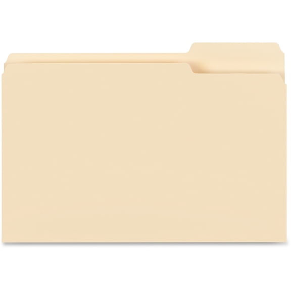 Business Source, BSN99723, 1/3-cut Tab Legal Manila File Folders, 100 / Box, Manila