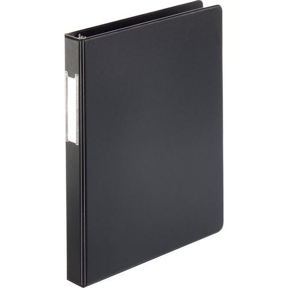 Business Source Basic Round Ring Binder w/Label Holder - 2 Business Source Basic Round Ring Binder w/Label Holder - 2