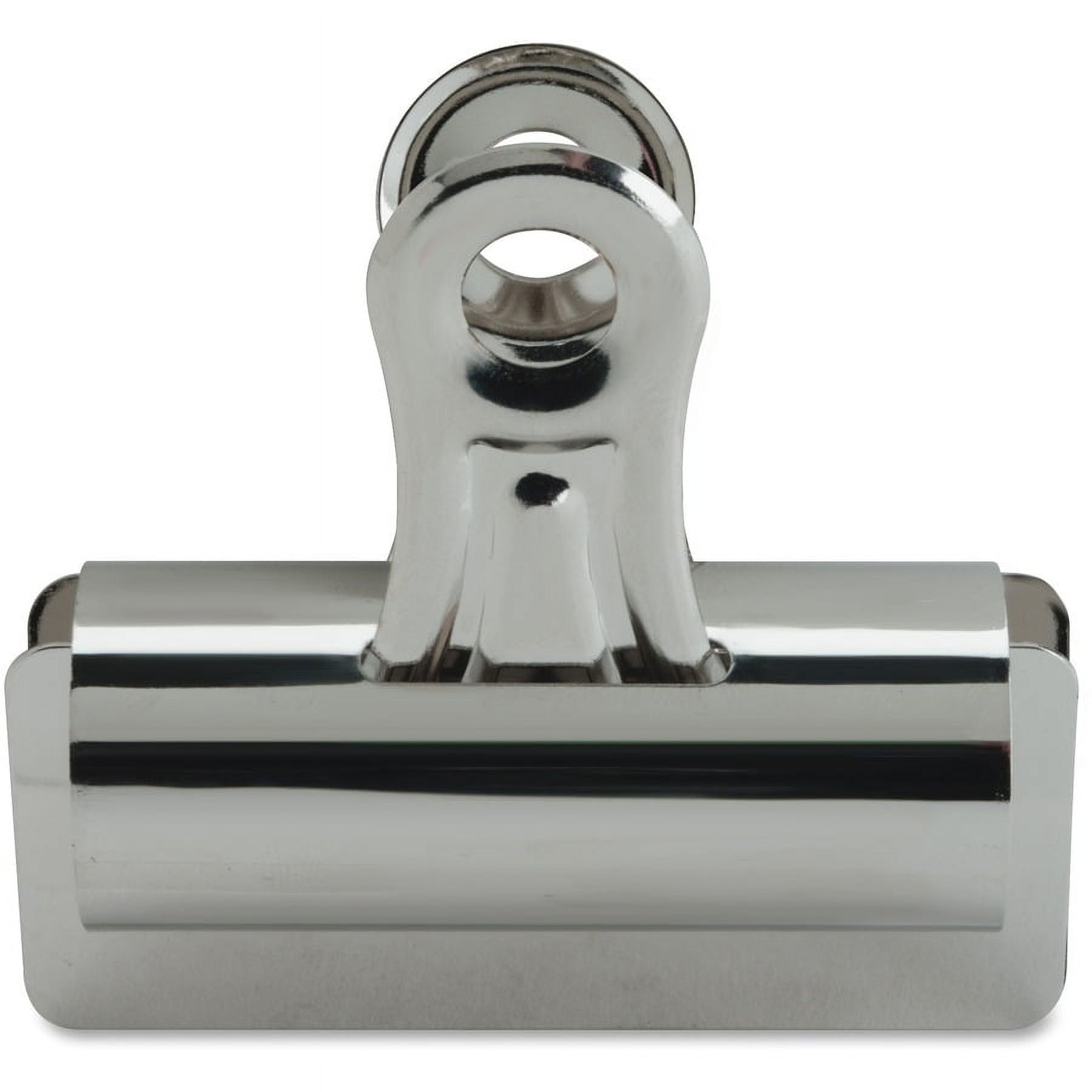Business Source Bulldog Grip Clips - No. 4 - 3" Width - for Paper - Heavy Duty - 12 / Box - Silver | Bundle of 2 Boxes