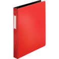 thumbnail image 1 of Business Source D-Ring Binder w/Label Holder Hvy-Dty 1" Red 33108, 1 of 6