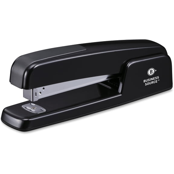 Business Source Die-cast Stapler - 20 Sheets Capacity - 210 Staple Capacity - Full Strip - Black | Bundle of 5