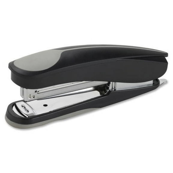 Business Source Dual Shot Full-strip Stapler 20 Sheets Capacity - 210 Staple Capacity - Full Strip - 1/4" Staple Size - Black