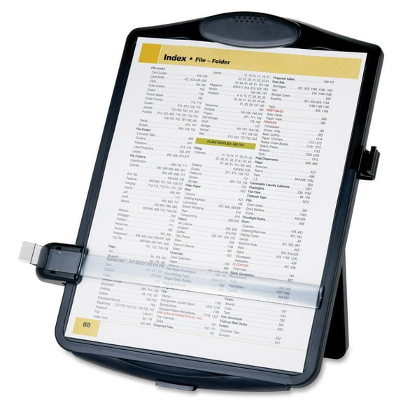 Business Source Easel Document Holder - 10" x 2" x 14" x - 1 Each - Black | Bundle of 5