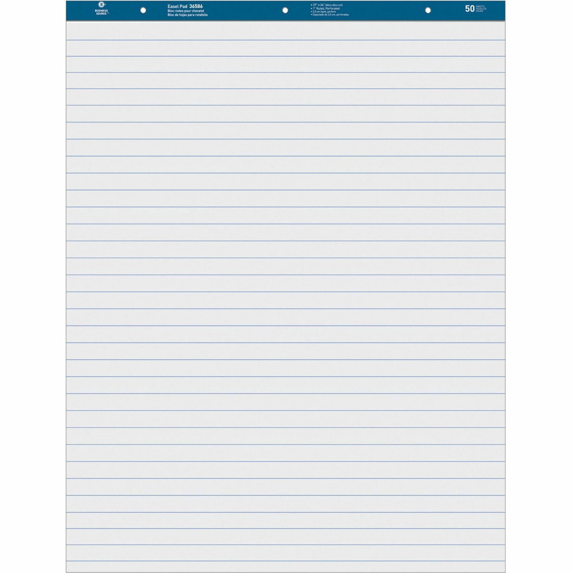 Business Source, BSN36586, Standard Ruled Easel Pad, 4 / Carton