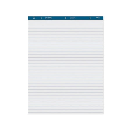 Business Source Easel Pad Ruled 50 Sheets 27"x34" 4/CT White 36586