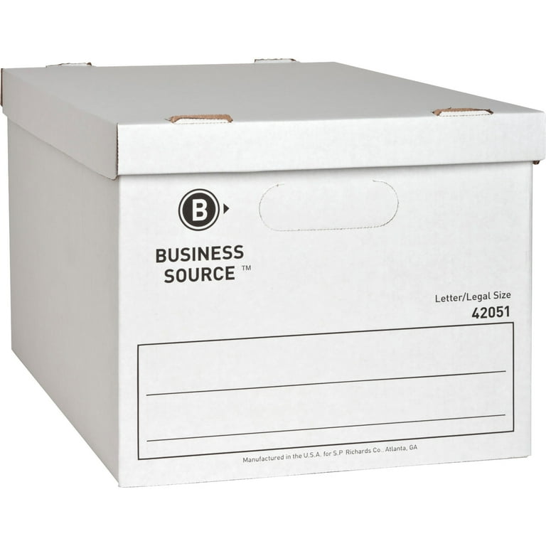 Business Source Light Duty Letter Size Storage Box - External Dimensions: 12 Business Source Light Duty Letter Size Storage Box - External Dimensions: 12