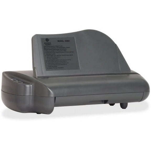 Business Source Electric Adjustable 3-hole Punch 3 Punch Head(s) - 30 Sheet Capacity - 1/4" Punch Size - Gray