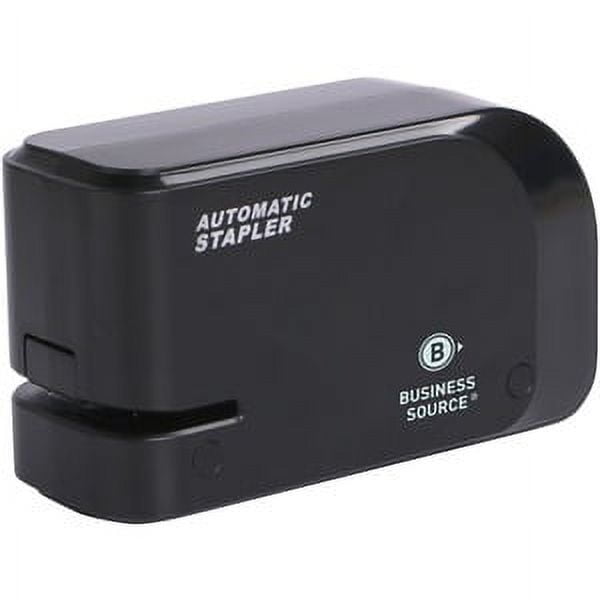 Business Source Electric Stapler - 20 Sheets Capacity - 105 Staple Capacity - Half Strip - 24/6mm, 26/6mm Staple Size - 2 x AA Batteries - Battery Included - 1 Each - Black Business Source Electric Stapler - 20 Sheets Capacity - 105 Staple Capacity - Half Strip - 24/6mm, 26/6mm Staple Size - 2 x AA Batteries - Battery Included - 1 Each - Black