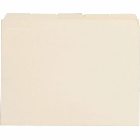 Business Source, BSN43567, 1/5 Cut Tab Manila File Folders, 100 / Box, Manila