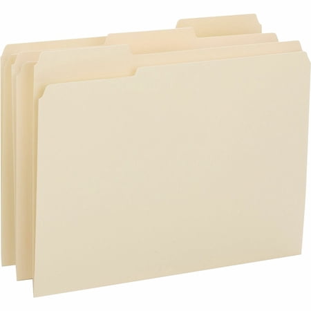 Business Source, BSN16515, 1/3-cut 1-ply Tab File Folders, 50 / Box, Manila