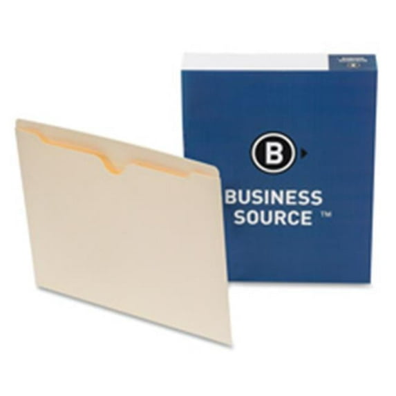 Business Source File Pocket- Straight Cut Tab- .50in. Tab- Legal- Manila