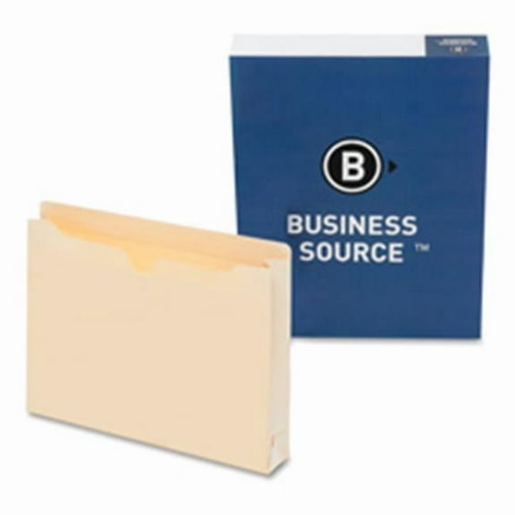 Business Source  Filing Jacket- Letter- 2in. Expansion- Two-Ply- Manila