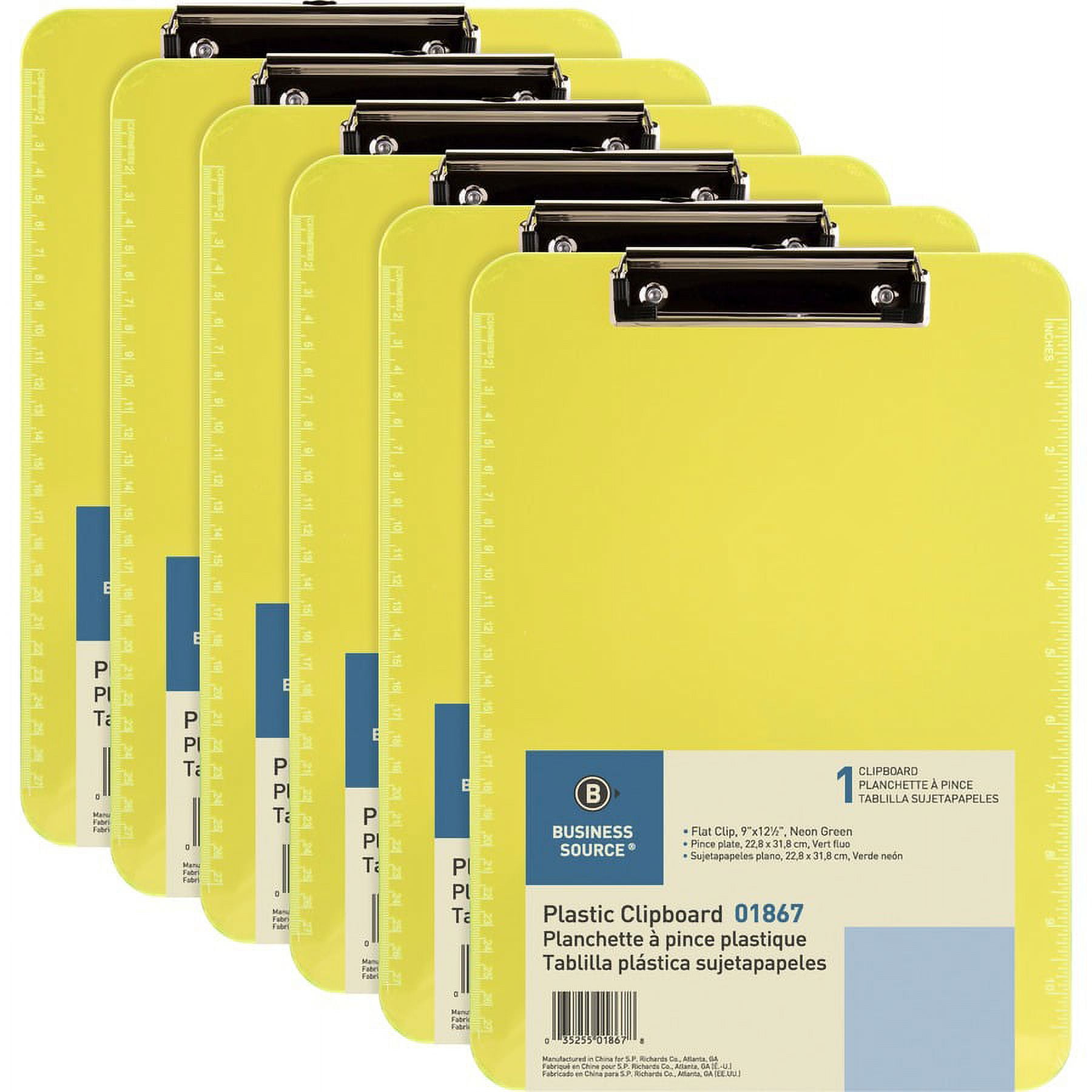 Business Source Flat Clip Clipboard - 9 Business Source Flat Clip Clipboard - 9