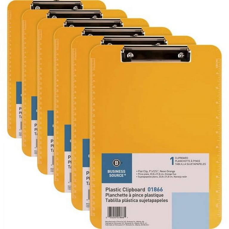 Business Source Flat Clip Clipboard - 9 Business Source Flat Clip Clipboard - 9