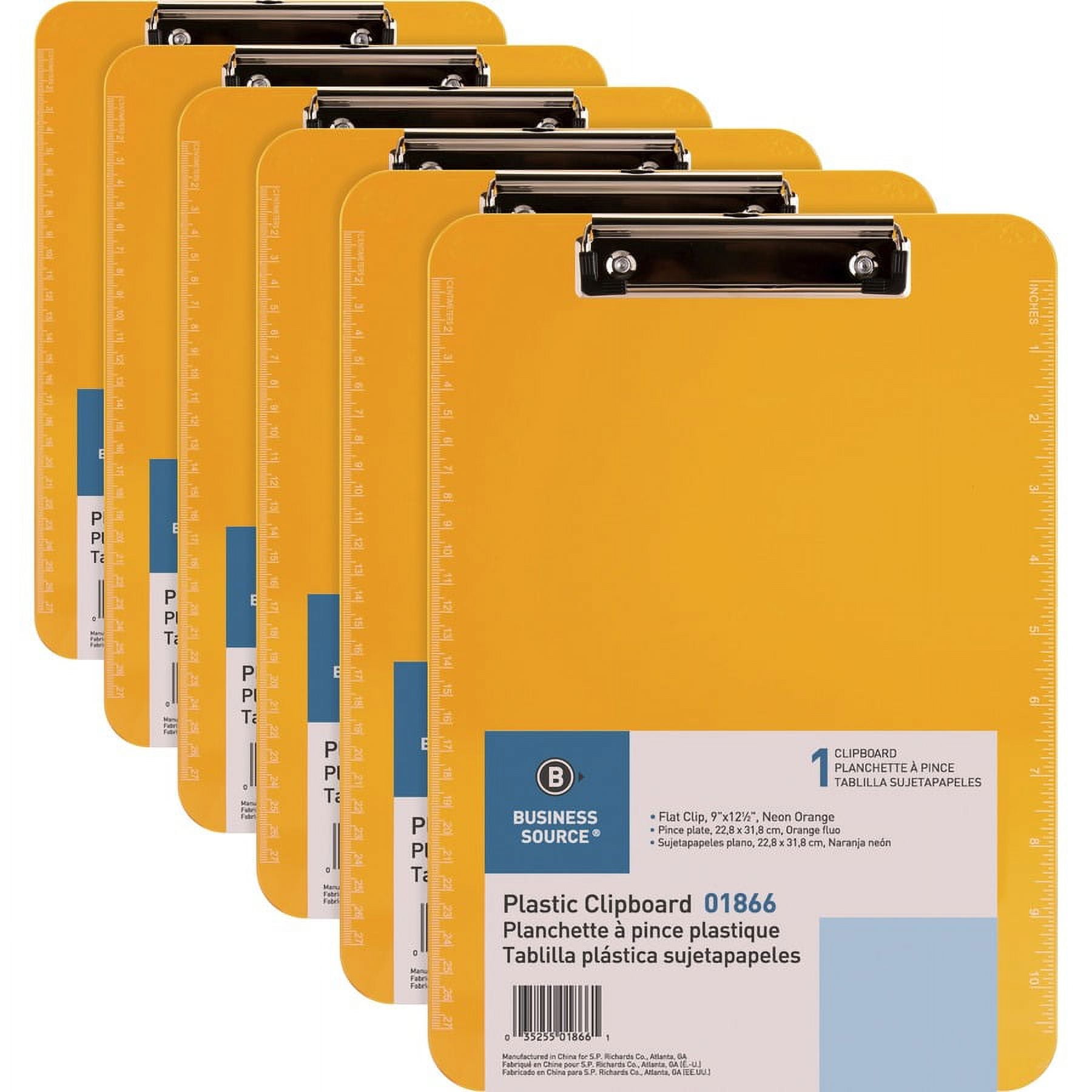 Business Source Flat Clip Clipboard - 9 Business Source Flat Clip Clipboard - 9