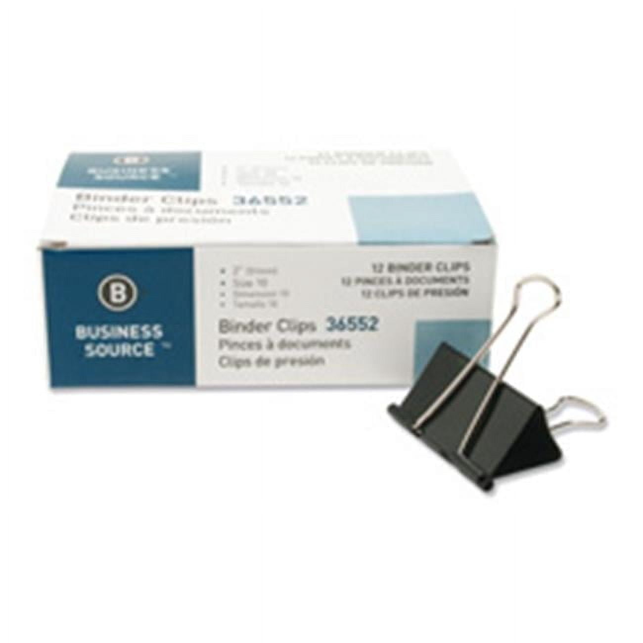 Business Source  Fold-Back Binder Clips - Black