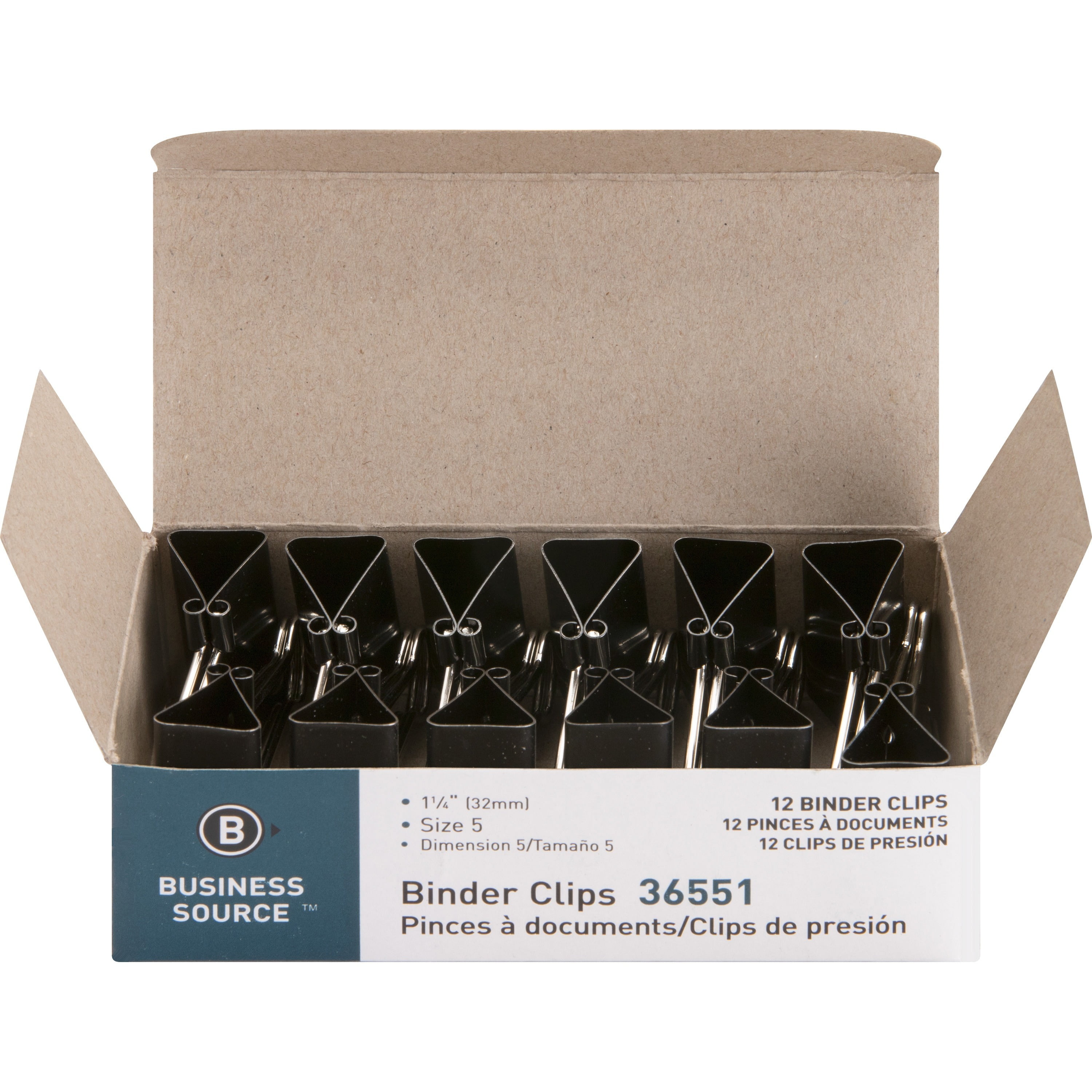 Business Source Fold-back Binder Clips - Medium - 1.3 Business Source Fold-back Binder Clips - Medium - 1.3