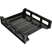 Business Source, Front-Load Stackable Letter Tray, 1 Each, Black