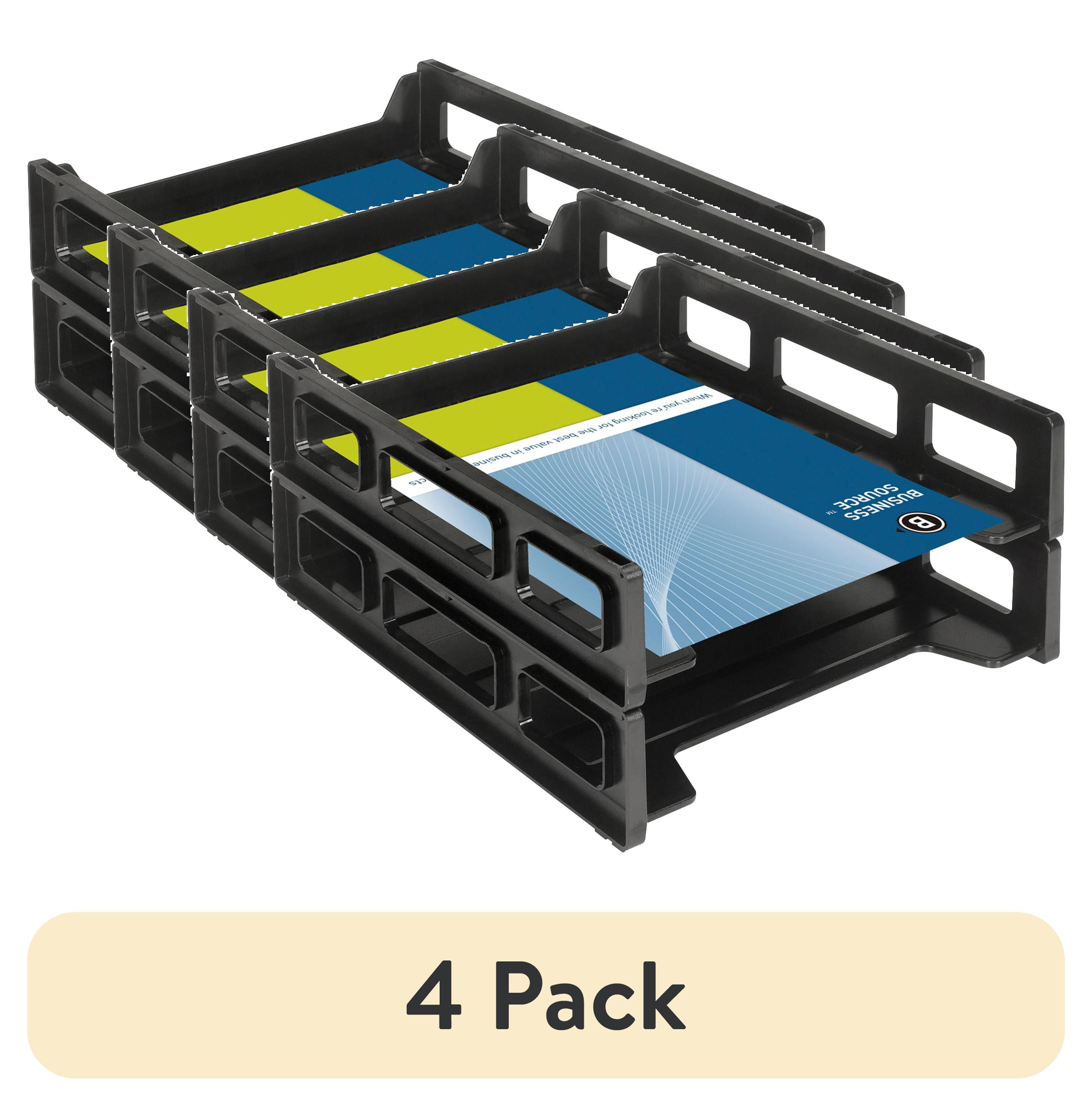 Business Source Stackable Letter Tray - Stackable, Front Loading - Black - Plastic - 1 Each Business Source Stackable Letter Tray - Stackable, Front Loading - Black - Plastic - 1 Each