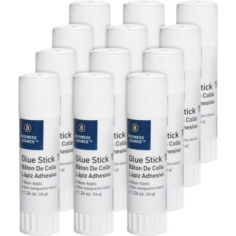 Business Source Glue Stick - 1.26 oz - 12 / Pack - White Business Source Glue Stick - 1.26 oz - 12 / Pack - White