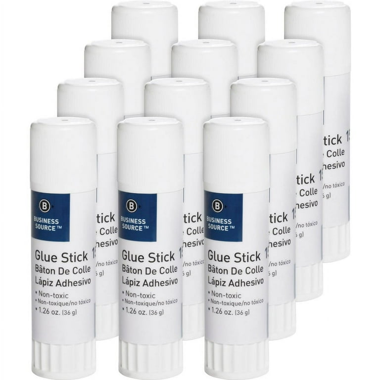 Business Source Glue Stick - 1.26 oz - 12 / Pack - White Business Source Glue Stick - 1.26 oz - 12 / Pack - White
