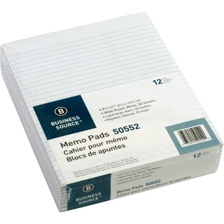 Business Source Glued Top Ruled Memo Pads - Letter - 50 Sheets - Glue - 16 lb Basis Weight - Letter - 8 1/2 Business Source Glued Top Ruled Memo Pads - Letter - 50 Sheets - Glue - 16 lb Basis Weight - Letter - 8 1/2