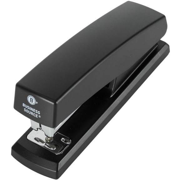 Business Source, BSN03197, Half-strip Stapler, 1 Each, Black