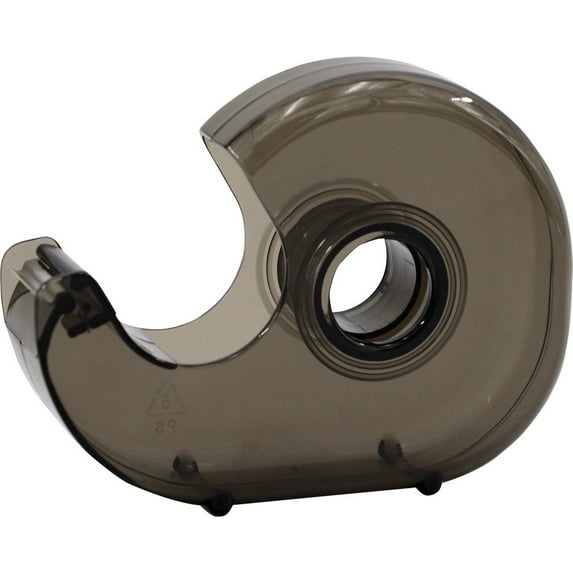 Business Source Handheld Tape Dispenser - 1" Core - Portable, Lightweight, Retractable Blade, Translucent - Plastic - Smoke - 1 Each | Bundle of 5
