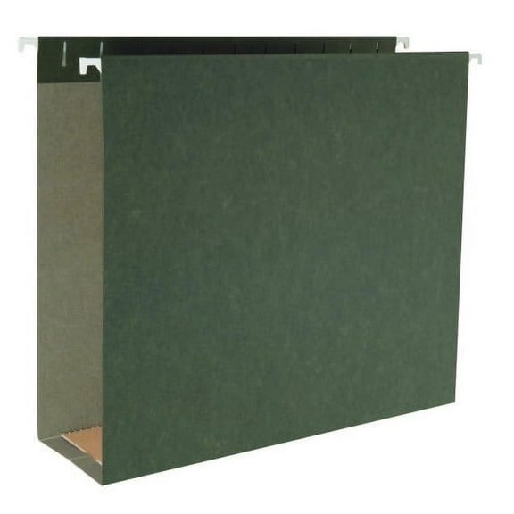Business Source Hanging Box Bottom File Folders Letter - 8 1/2" x 11" Sheet Size - 3" Expansion - 1/5 Tab Cut - Standard Green - Recycled - 25 / Box