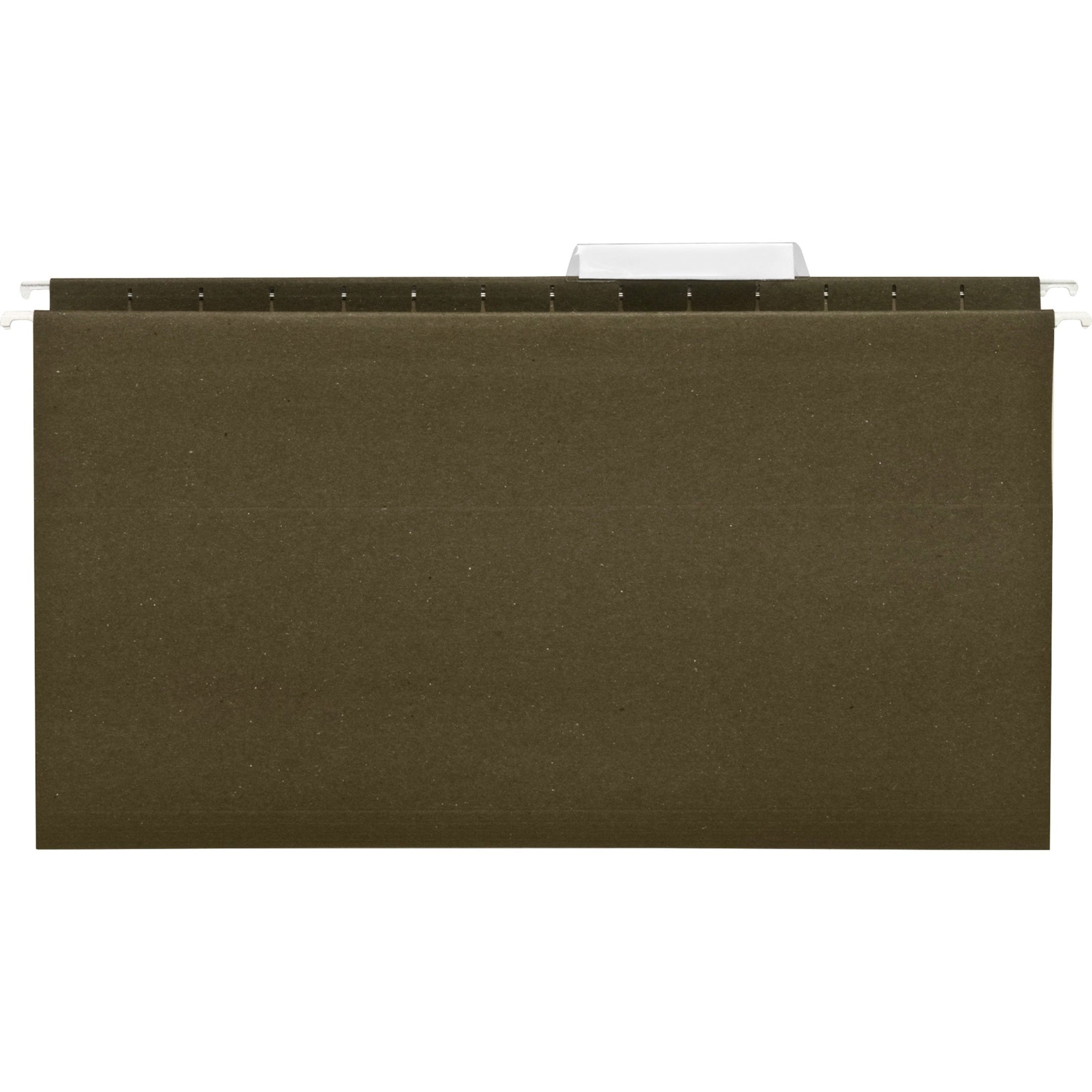 Business Source, BSN43569, 1/3 Cut Legal-size Hanging File Folders, 25 / Box, Green