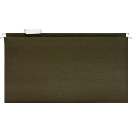 Business Source, BSN43570, 1/5-cut Legal-size Hanging File Folders, 25 / Box, Green