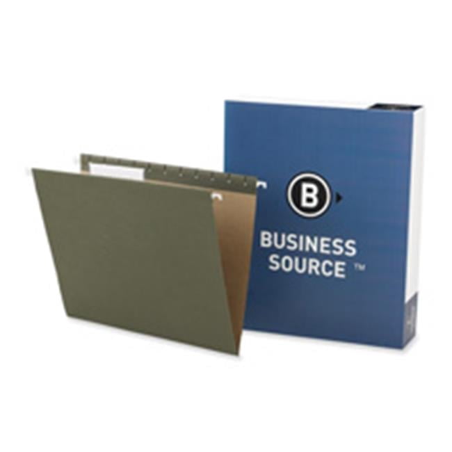 Business Source Hanging Folder- .33 Tab Cut- Letter- Standard Green ...