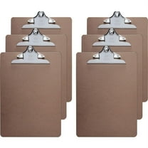 Business Source Hardboard Clipboard - Standard - 9" x 12 1/2" - Hardboard - Brown - 6 / Bundle | Bundle of 2 Bundles