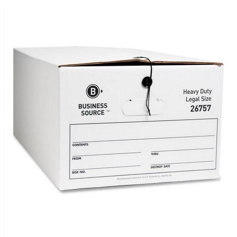 Business Source Heavy Duty Legal Size Storage Box - External Dimensions: 15 Business Source Heavy Duty Legal Size Storage Box - External Dimensions: 15