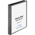thumbnail image 1 of Business Source Heavy-duty View Binder - 1" Binder Capacity - Letter - 8 1/2" x 11" Sheet Size - 225 Sheet Capacity - Round Ring Fastener(s) - 2 Internal Pocket(s) - Polypropylene- | Bundle of 5, 1 of 2