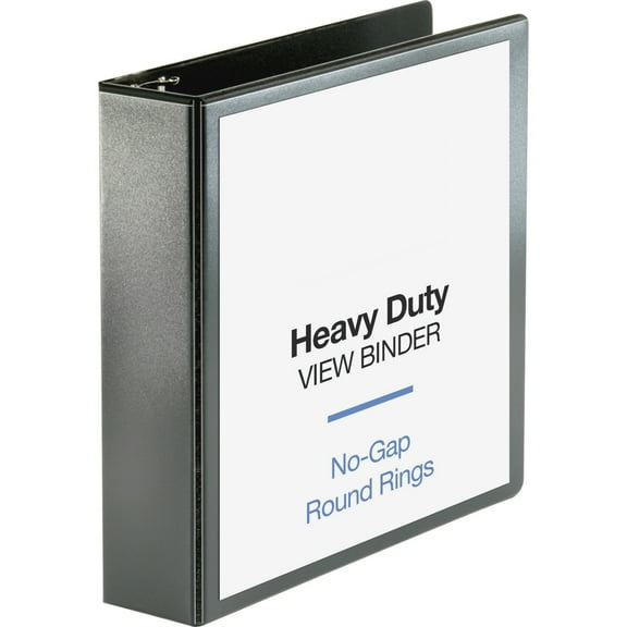 Business Source Heavy-duty View Binder - 2" Binder Capacity - Letter - 8 1/2" x 11" Sheet Size - 475 Sheet Capacity - Round Ring Fastener(s) - 2 Internal Pocket(s) - Polypropylene- | Bundle of 5