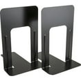 thumbnail image 1 of Business Source Heavy-gauge Steel Book Supports - 8.5" Height x 9" Width x 6" Depth - Desktop - Non-skid Base, Scratch Resistant, Stain Resistant - Black - Steel - 2 / Pair | Bundle of 10 Pairs, 1 of 1