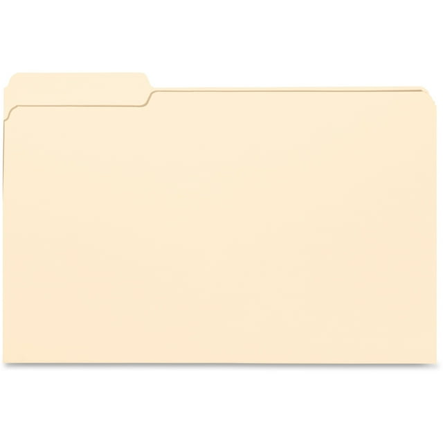 Business Source Legalsize 1/3cut Manila File Folders