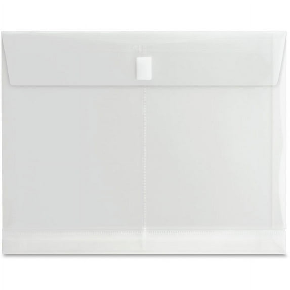 Business Source Letter File Pocket - 8 1/2" x 11" - 1" Expansion - Poly - Clear - 1 Each | Bundle of 2 Each