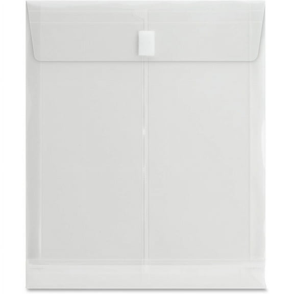 Business Source Letter File Pocket - 8 1/2" x 11" - 1" Expansion - Poly - Clear - 1 Each | Bundle of 5