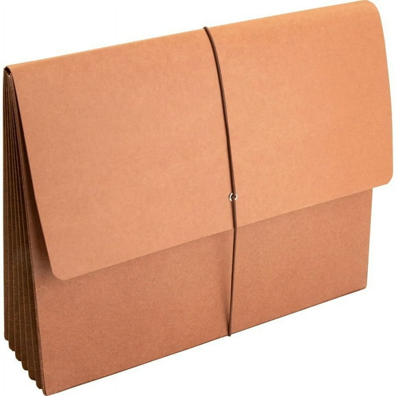 Business Source Letter Recycled File Wallet - 8 1/2" x 11" - 5 1/4" Expansion - Brown - 30% Recycled - 1 Each | Bundle of 2 Each