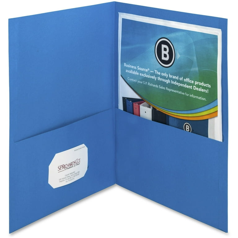 Business Source Letter Recycled Pocket Folder - 8 1/2 Business Source Letter Recycled Pocket Folder - 8 1/2