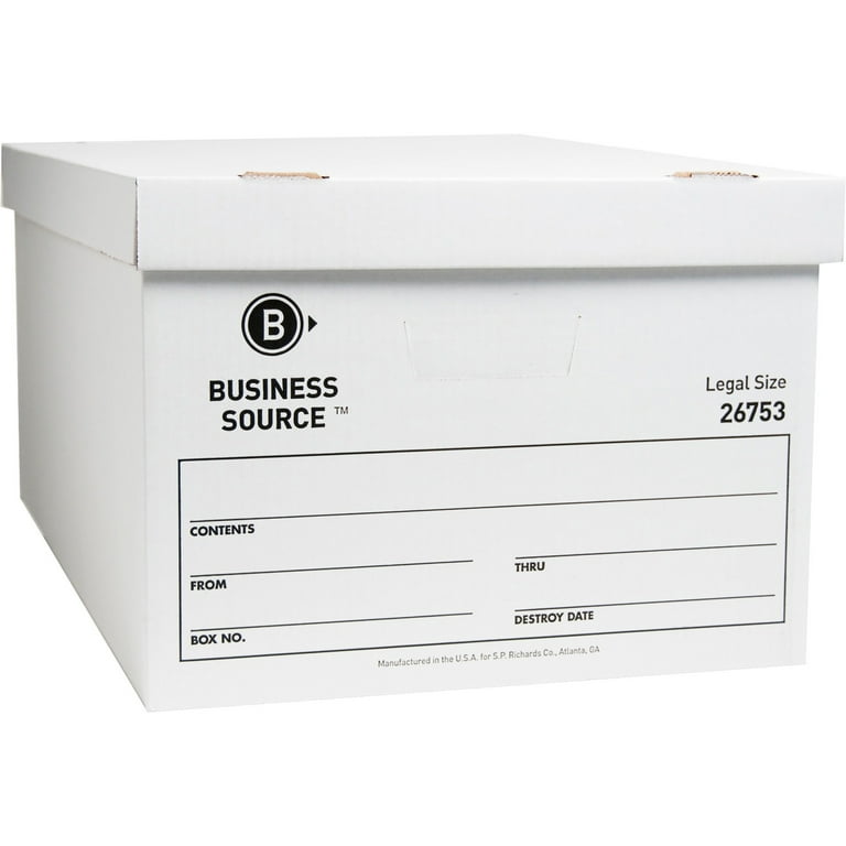 Business Source Lift-off Lid Light Duty Storage Box - External Dimensions: 15 Business Source Lift-off Lid Light Duty Storage Box - External Dimensions: 15