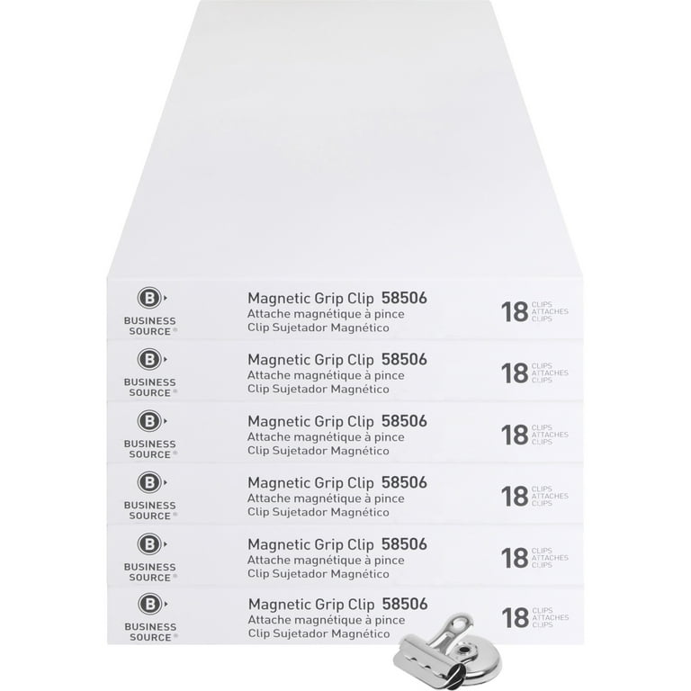 Business Source Magnetic Grip Clips Pack - No. 1 - 1.3