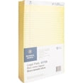 thumbnail image 1 of Business Source Micro - Perforated Legal Ruled Pads - Legal - 50 Sheets - 0.34" Ruled - 16 lb Basis Weight - 8 1/2" x 14" - Canary Paper - Micro Perfo | Bundle of 2 Dozen, 1 of 1